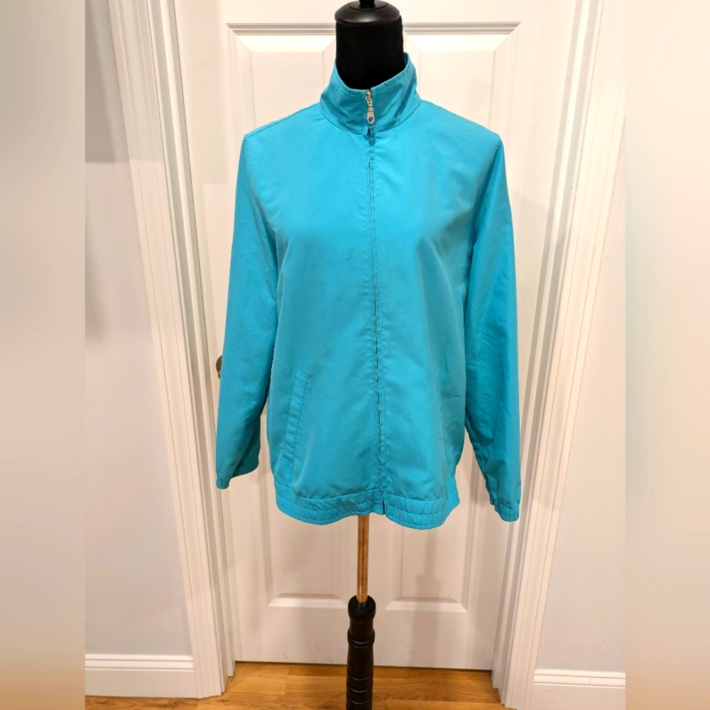 Woman Size MEDIUM Light Windbreaker Green Jacket